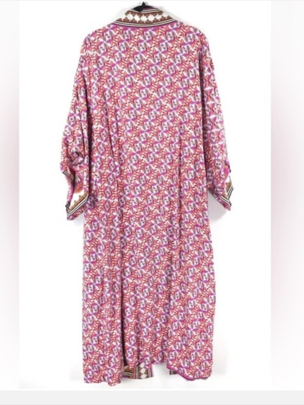 Haute Hippie STYLE Reversible Midi Belted Floral Robe Kimono Rayon 1X - Picture 3 of 9